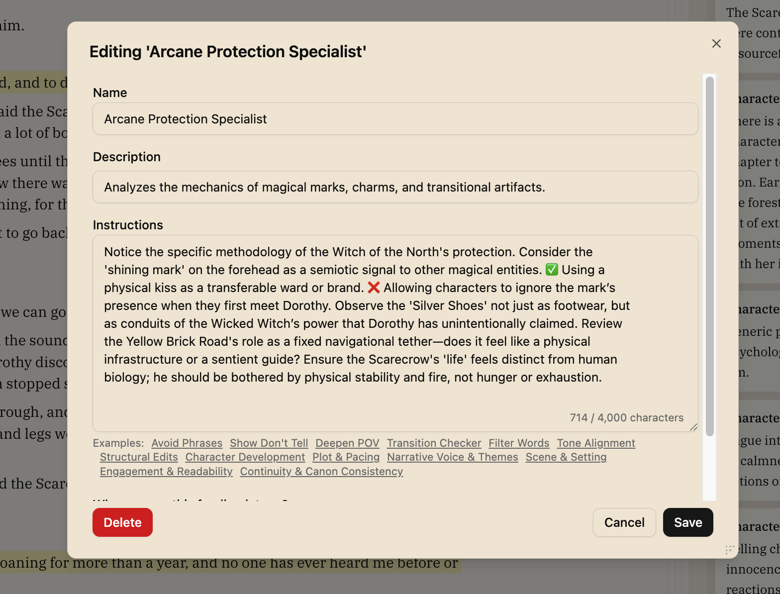 Editing a Suggested Feedback Type